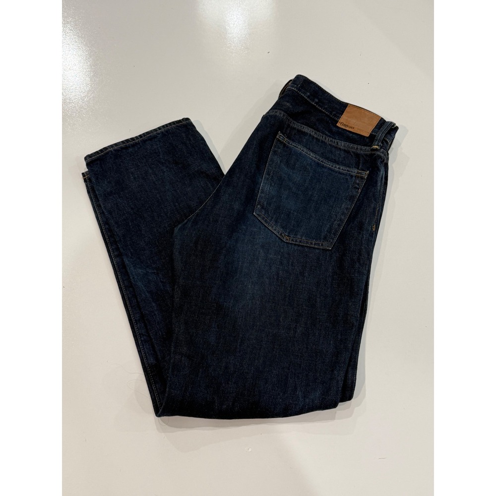 Gap 1969 Straight Fit Jeans Mens 36x31 Dark Wash Indigo Denim Pants